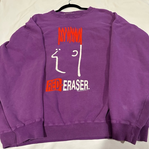 Red Eraser Vintage Sweatshirt Purple in good condition crewneck - Picture 4 of 11